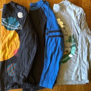 Three (bundle) Hanna Andersson Long Sleeve T-shirts Size 8 Space Water Cycle